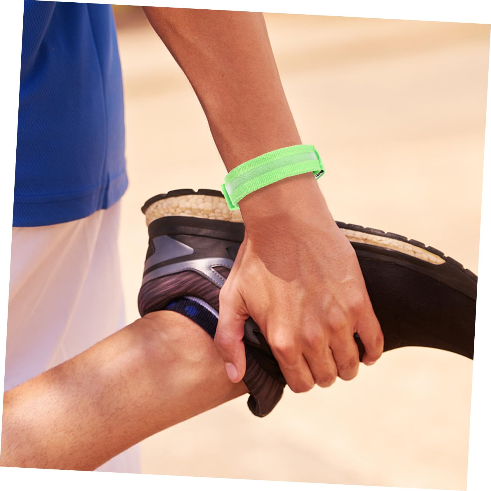 Abaodam Anello Arm Fluorecent LED Leggio Bracciali Gialli Braccialetti Luminosi A LED Bracciali da Corsa A LED Braccialetti LED con Elettronica A LED Verde Chiaro