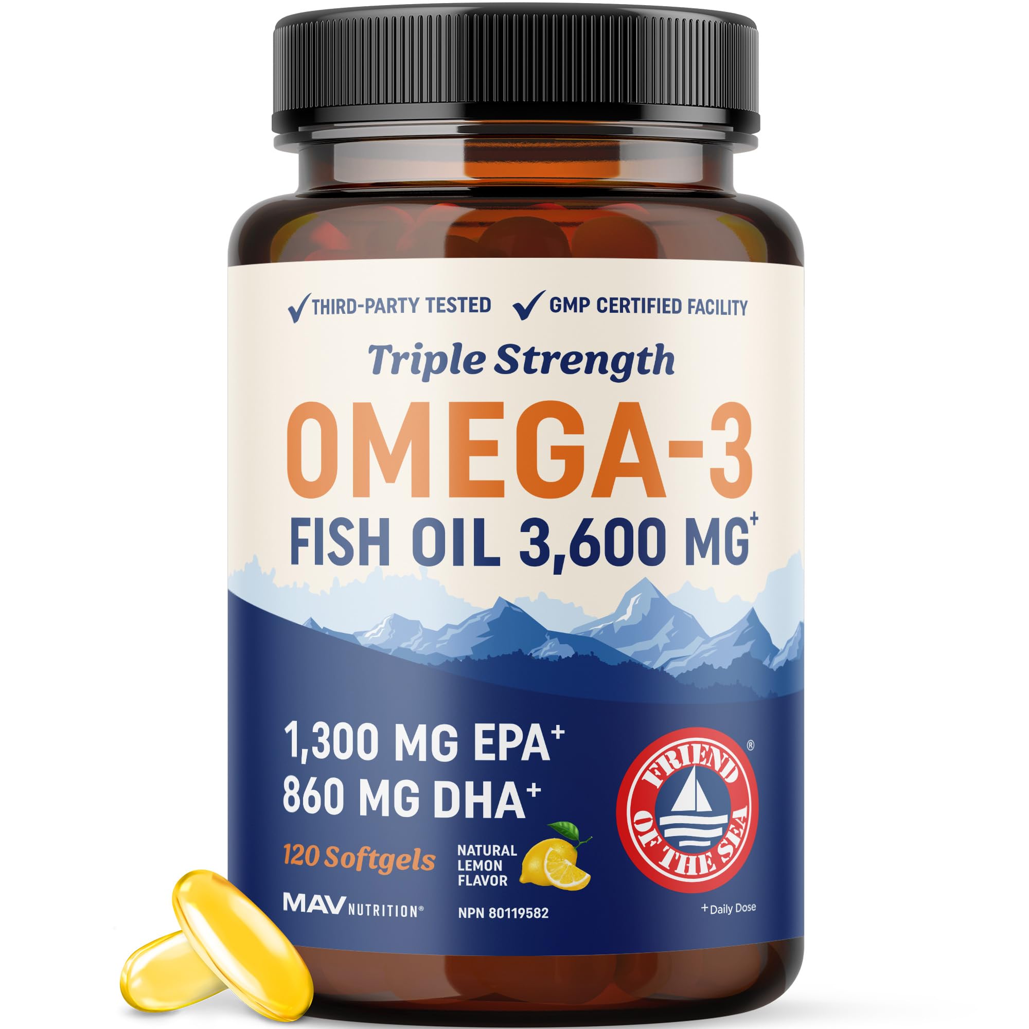 Triple Strength Omega 3 Fish Oil 3600 mg