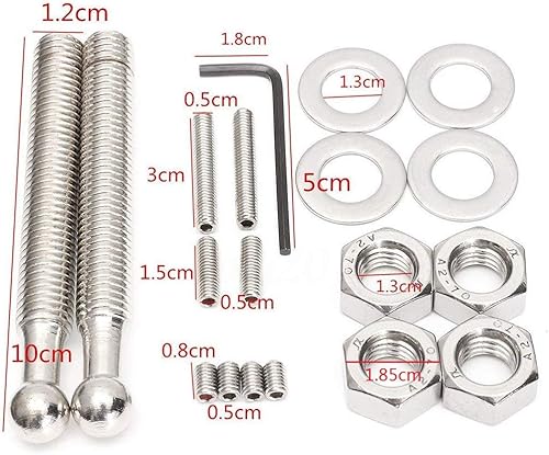 Miniatura 3 de Paquete de 2 pestillos universales de liberación rápida de 2.44 pulgadas2.441 in de diámetro, aleación de aluminio, botón de cierre rápido,