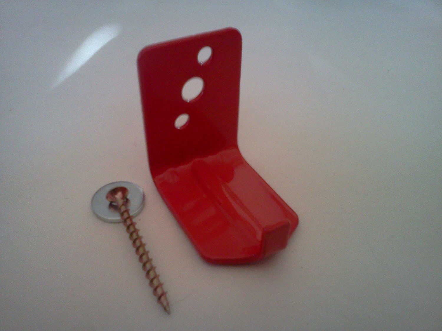 Universal Fire Extinguisher Wall Hook, Mount, Bracket, Hanger for 10 to 15lb. Extinguisher - Free Screw & Washer Included