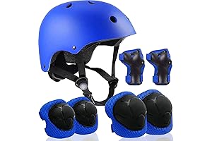 Kids Pro Helmet and Knee Pads for Ages 8-14 Youth Knee Pads Elbow Pads Set