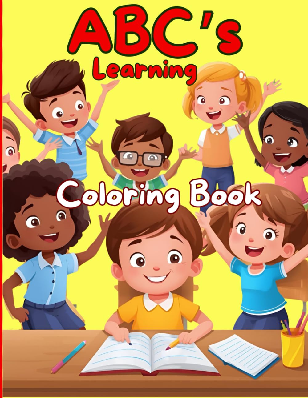 ABC's Learning Coloring Book: Super Cute & Simple Color & Spelling Book for Young Kids of Animals & Etc;.