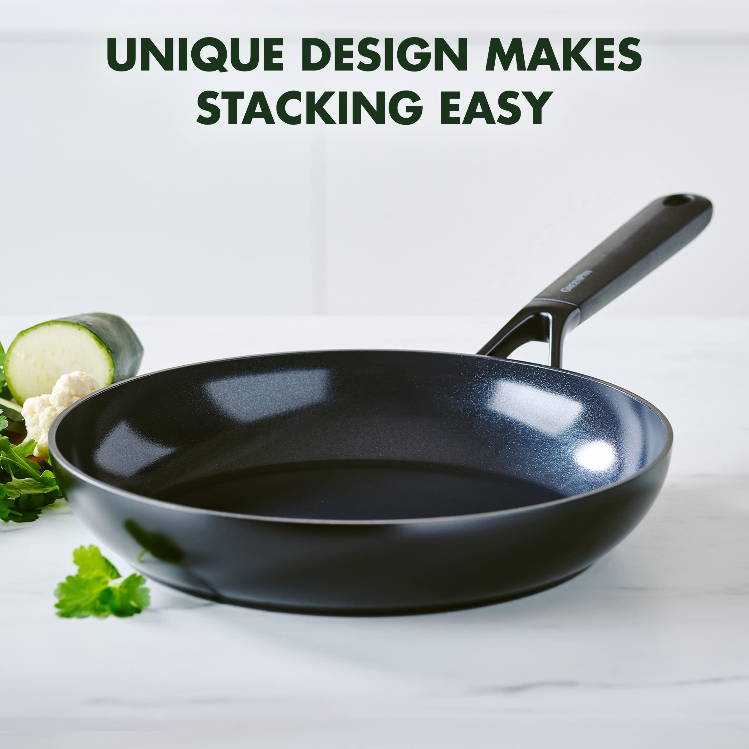 GreenPan SmartShape Gesunder Antihaft-Keramik-Wok 28 cm, PFAS-frei, Induktionsgeeignet, Backofenfest, Spülmaschinenfest, Schwarz