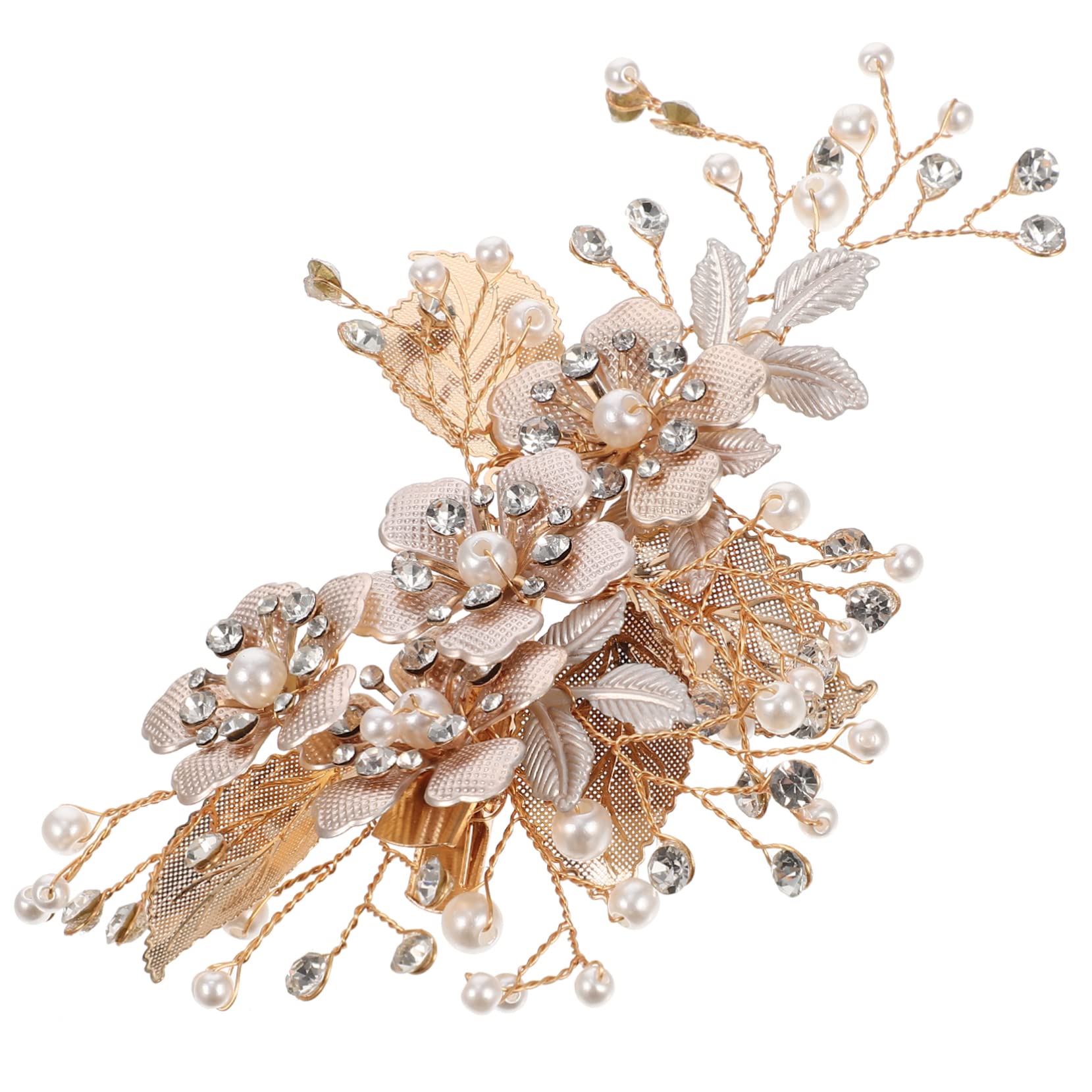 ABOOFAN 5 Pz Tornante Accessori Per Con Strass Fermagli Per in Metallo Fermaglio Per a Fiore Tiragraffi Per Gatti Molletta Di Strass Perla Copricapo Nozze Mancare