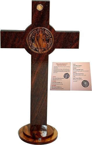 Vista 11 de Cruz de madera de olivo de Belén con un certificado y una tarjeta con una Oración al Señor