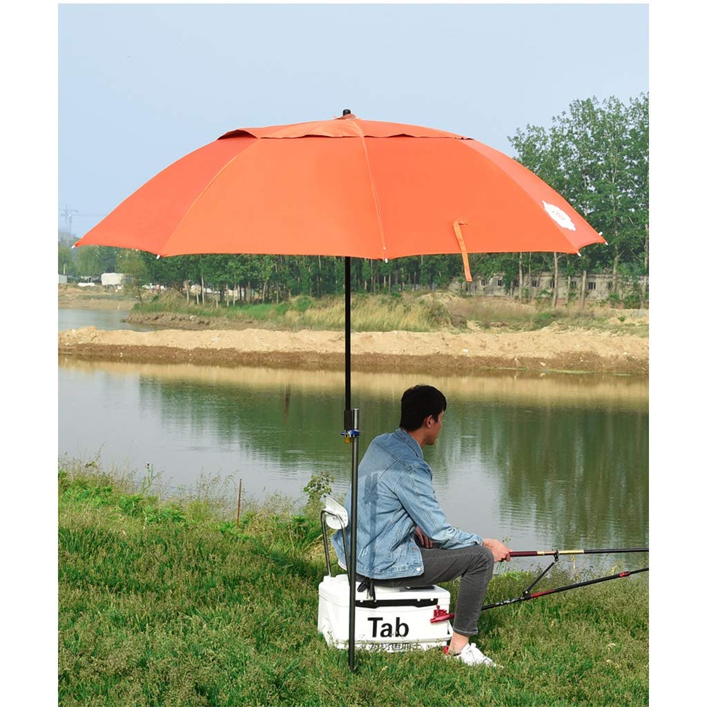 LNNW Parasol parasolowy/parasol rybacki duży parasol wędkarski parasol gruby składany uniwersalny deszczowy węgla ultra światło połowów parasol wędkarski Wędkarstwo parasol (Color : Orange, Size :