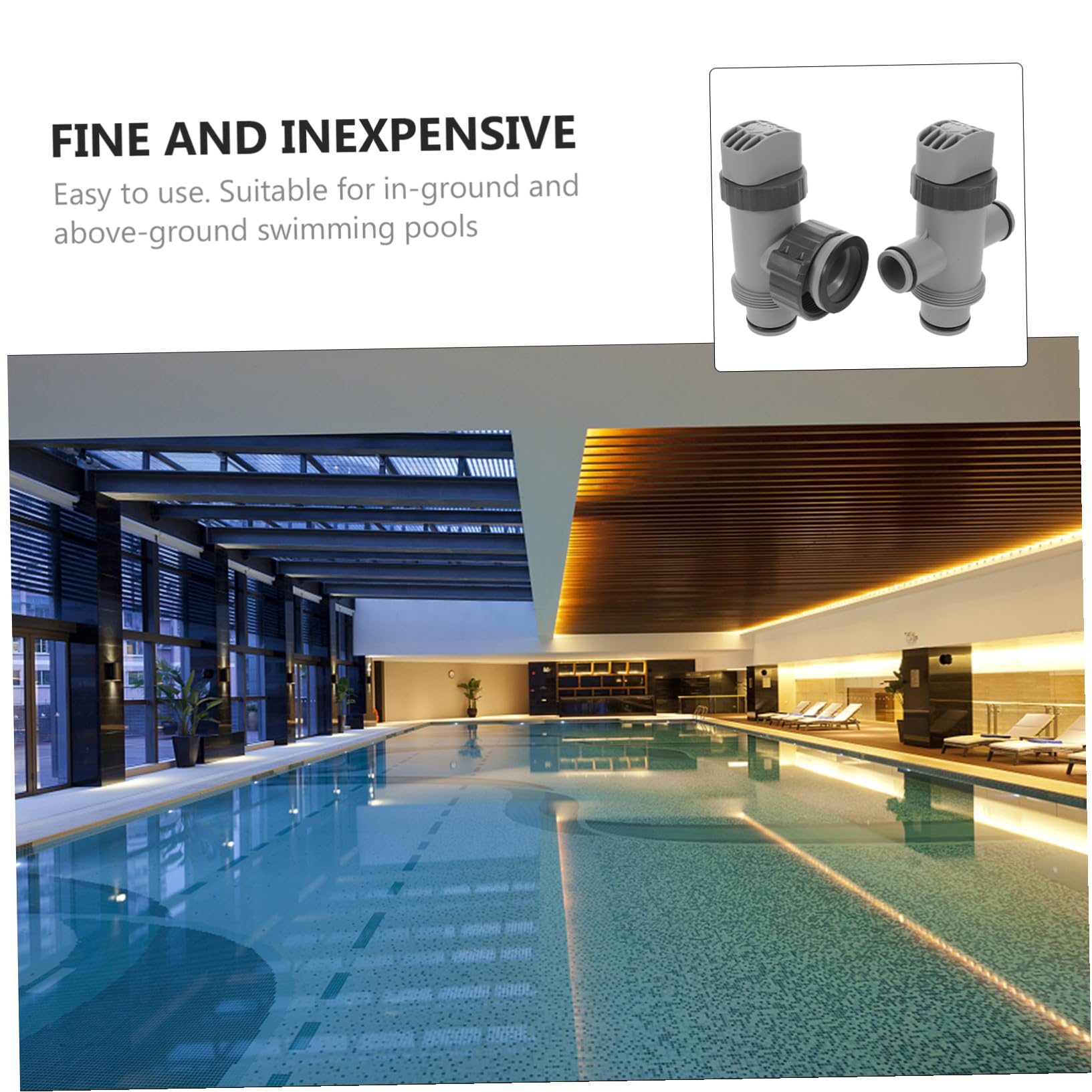 SHINEOFI Válvula de Émbolo para Mangueras de Piscina Conector Divisor para Control de Agua Kit para Mantenimiento y Prevención de Fugas Piscinas Elevadas
