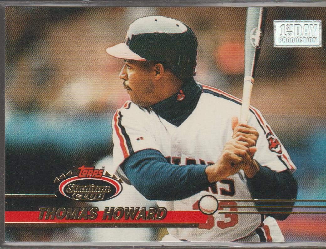 1993 Topps Stadium Club Thomas Howard Indians First Day Issue Baseball Card #515