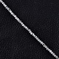 Vista 11 de Natural Gemstone Micro Round Beads Dainty Choker Bangle Bracelet, Handmade Jewelry for Women, Healing Chakra Crystals Silver Plated Chain 8 inch