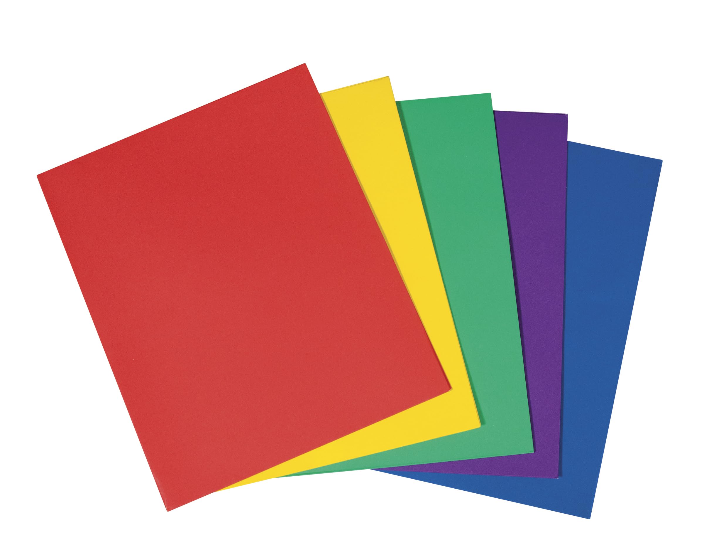 School Smart Pürüzsüz 2 Cepli Portföy Bağlantı Elemanları ile - 20 x 28 cm - 25'li Paket - Çeşitli Renkler