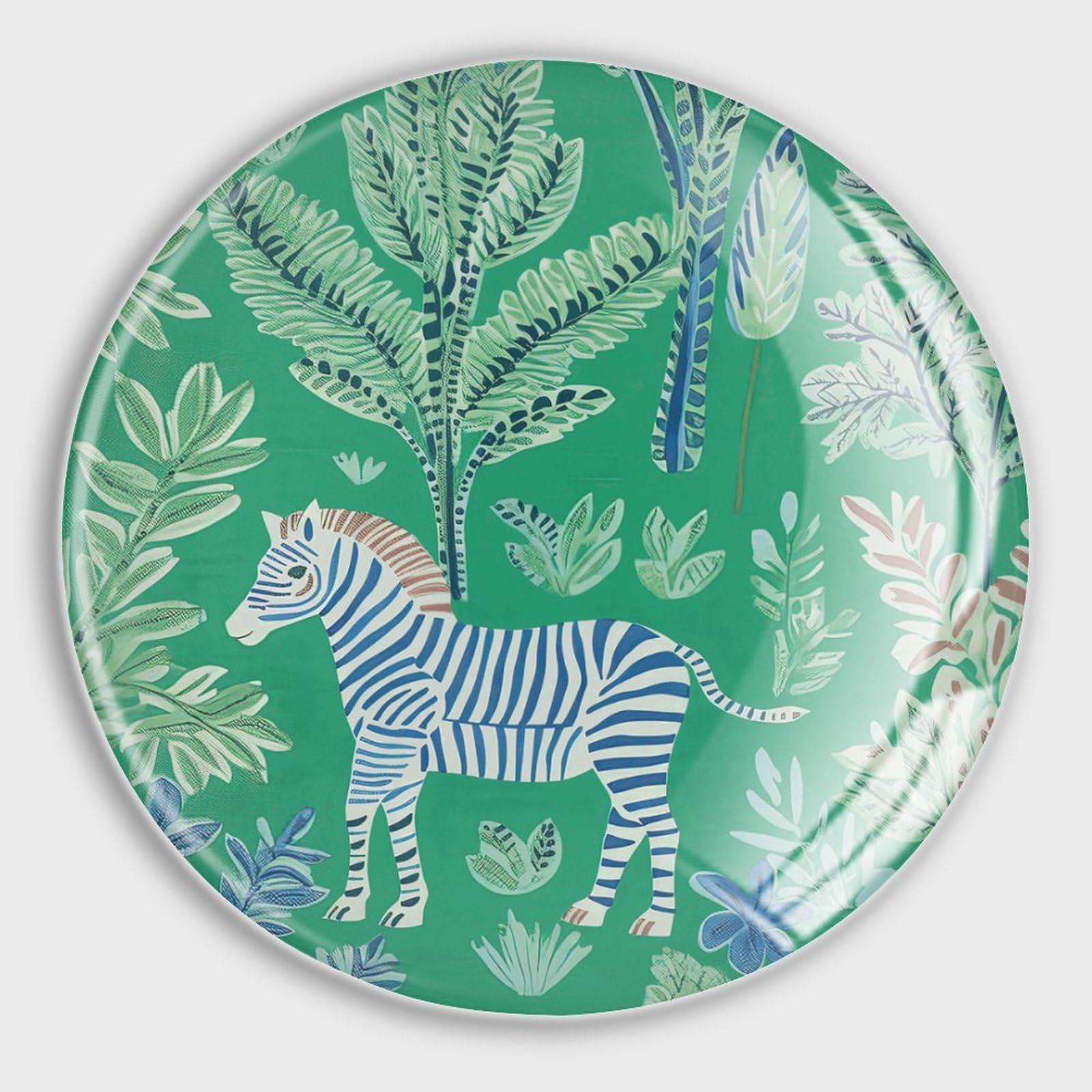Aimants de réfrigérateur en verre lot de 4 décoration zèbre ethnique chic