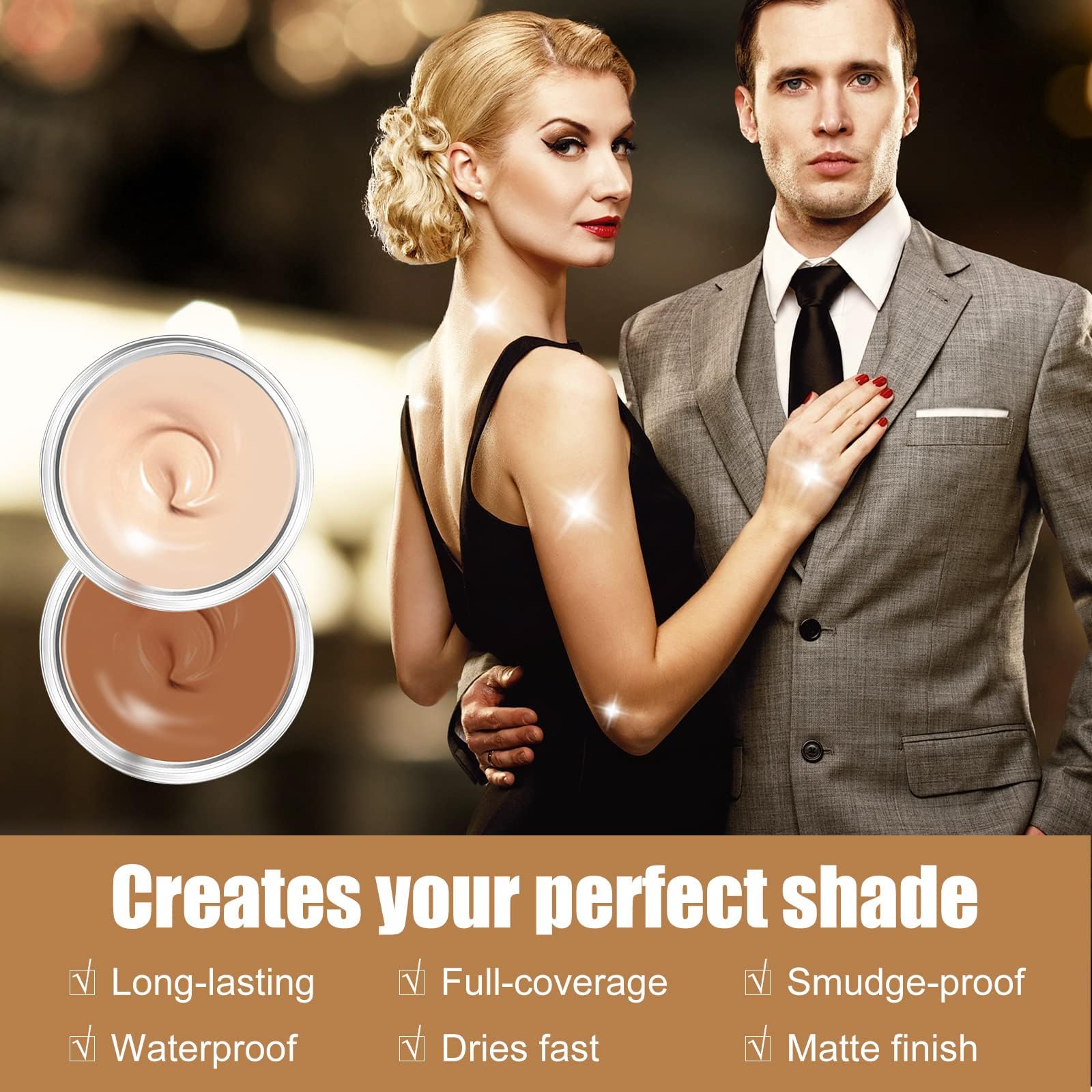 Copri Tatuaggi, Tatuaggio Correttore, orrettore per Coprire Tatuaggi, Tattoo Concealer, Correttore Waterproof, Cicatrici Vitiligo, Crema Coprente Capillari Gambe