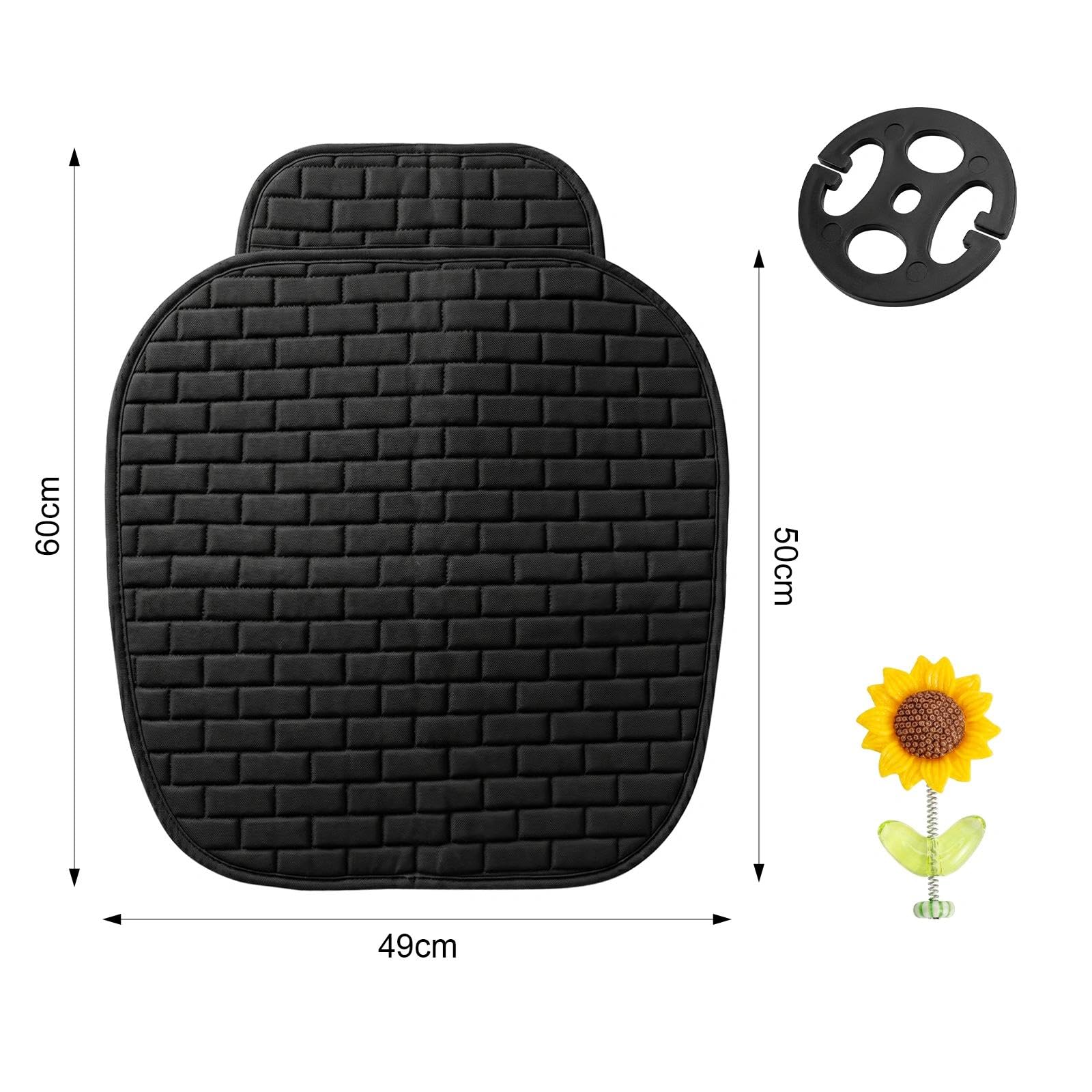 Cuscino Auto Guidatore 49 x 60 cm per Sedile Auto e Ufficio