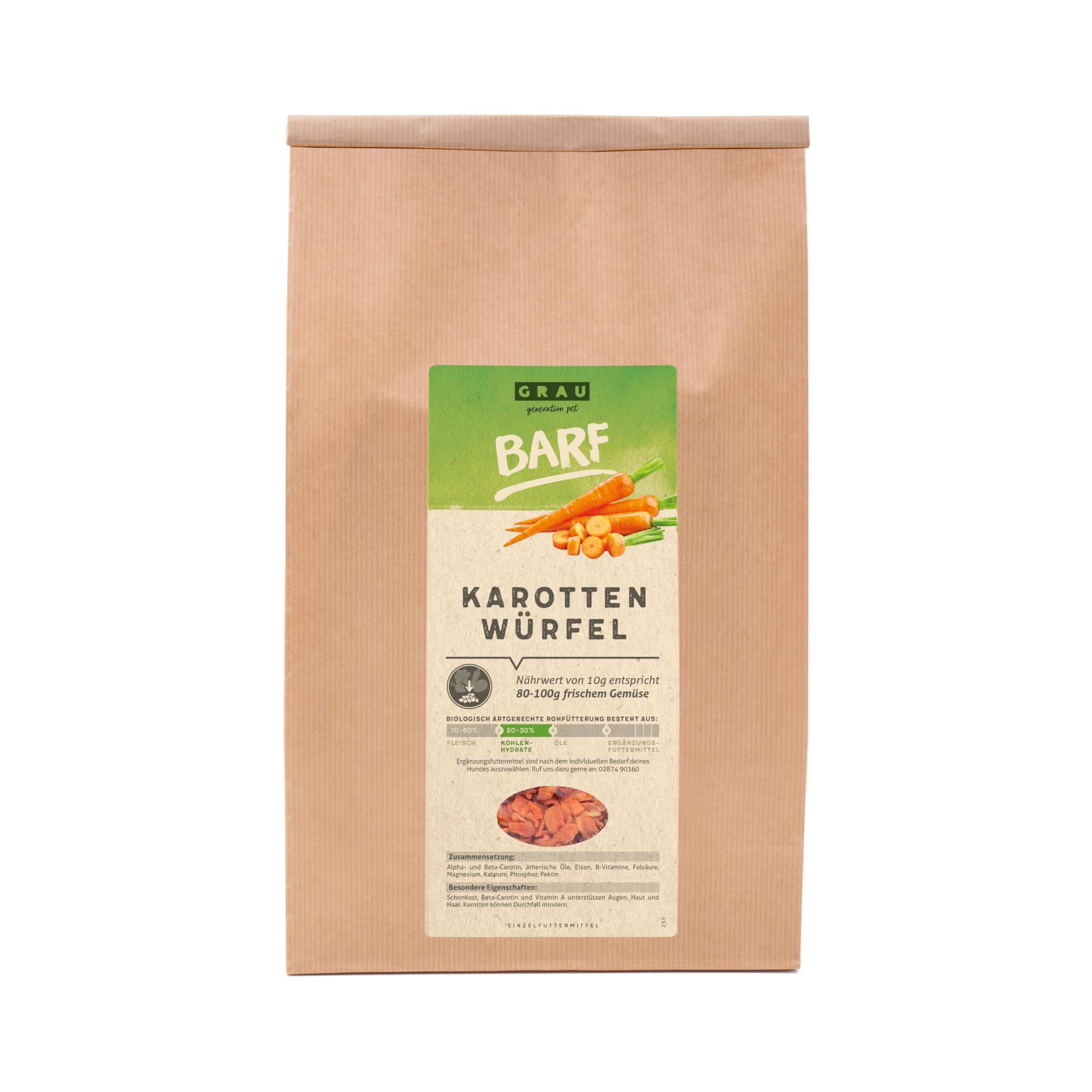 Integratore BARF Per Cani GRAU - Miscela Verdure Essiccate E Frutta Per Alimentazione Naturale