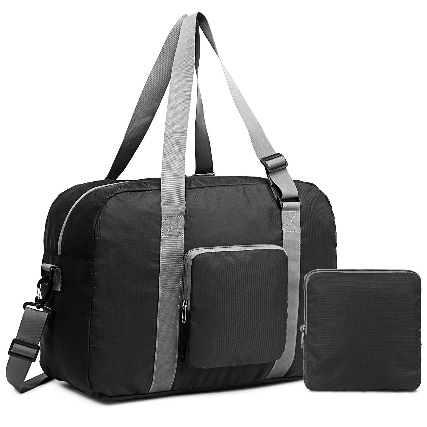 FUNANASUN Foladable Travel Duffle Bag Polyester 40L Water Resistant Sports Gym Camping Luggage Packable Carry On Bag for Men & Women