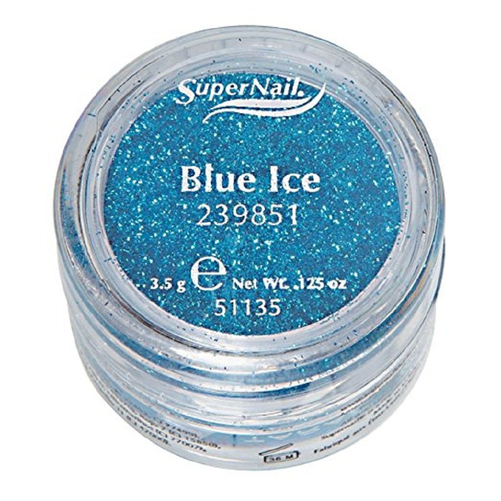Supernail Glitter, Blue Ice, 0.125 Ounce
