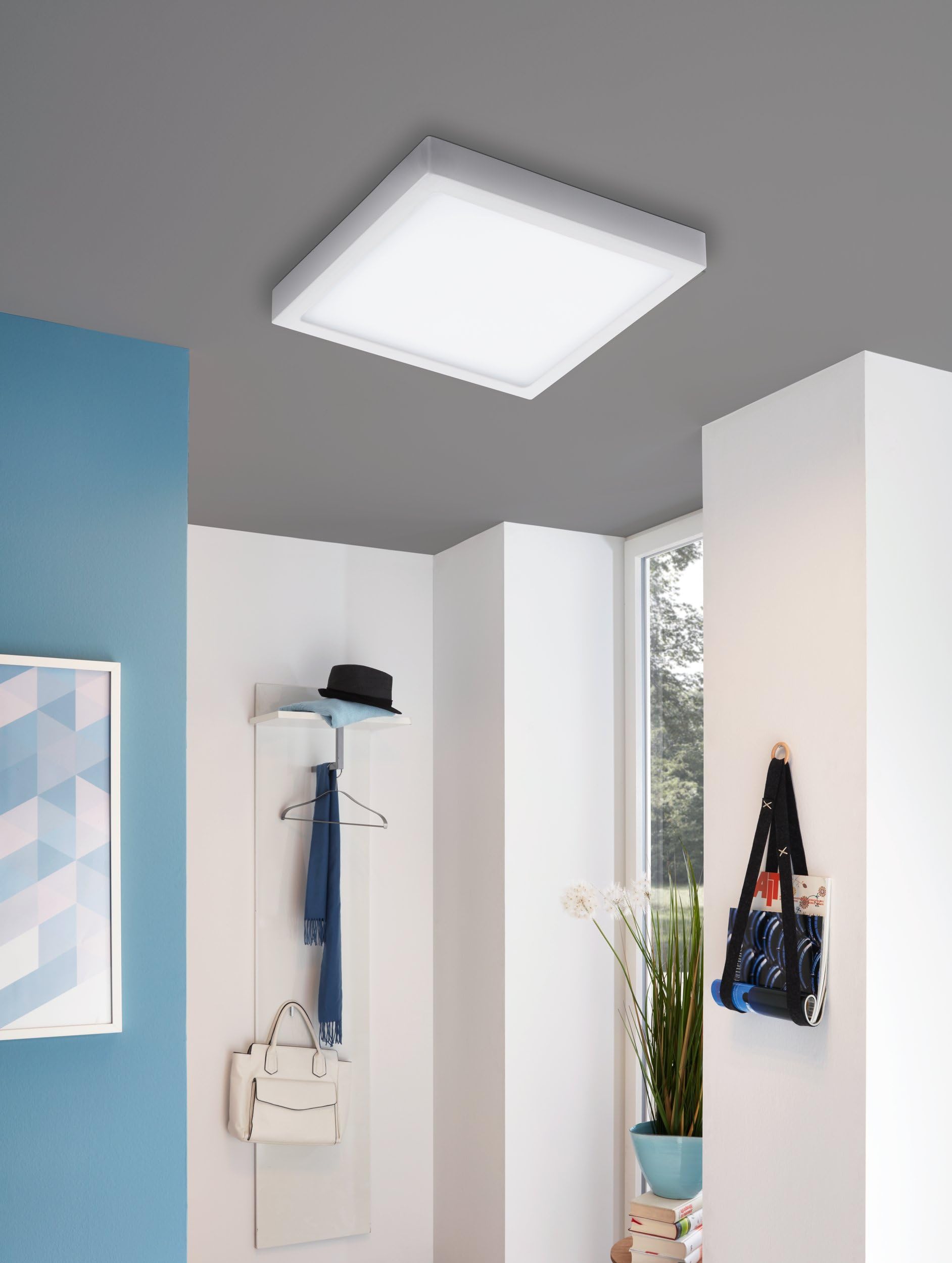 Eglo Lampada da incasso connect Led Fueva-c, lampada da incasso Smart Home, metallo colato, plastica, bianco, diametro 17 cm, dimmerabile, tonalità di bianco e colori regolabili