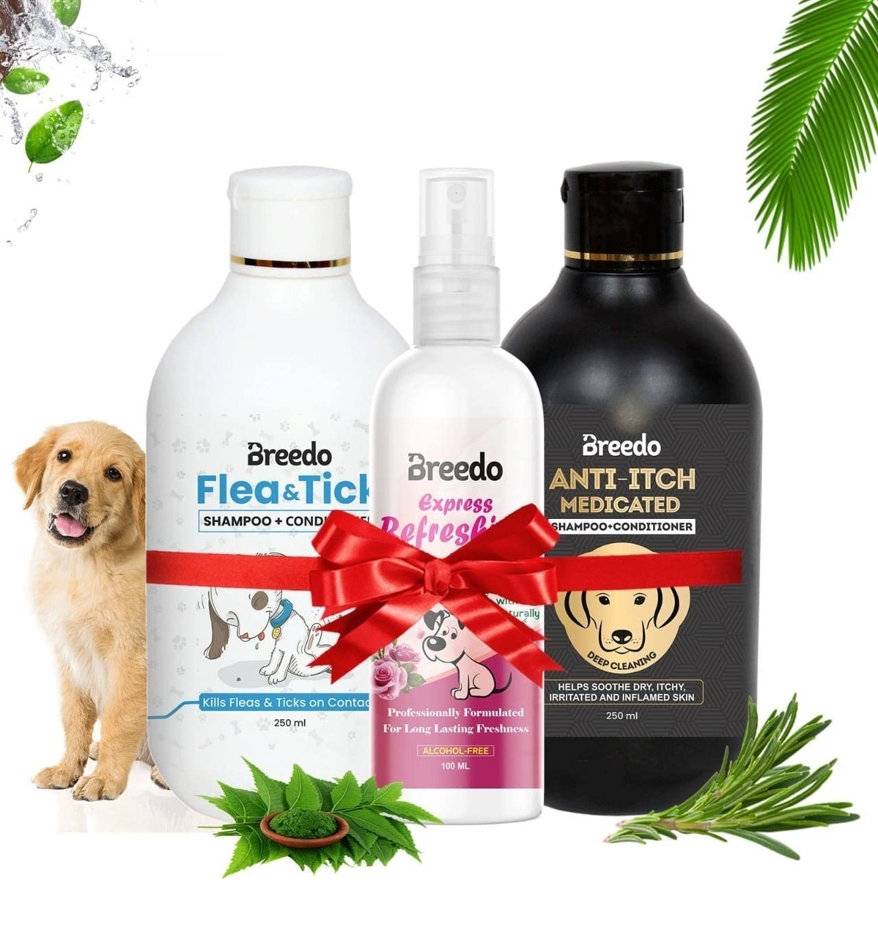 Breedo (Combo of 3) Dog Flea and Tick Shampoo +Anti-Itch Shampoo(500 ml)+ 100 ml Rose Dog Body Deodorizer Spray Natural Itch Relief Dog Shampoo for Labrador, German Shepherd, Golden Retriever (B0B46B39XZ) Amazon Price History, Amazon Price Tracker