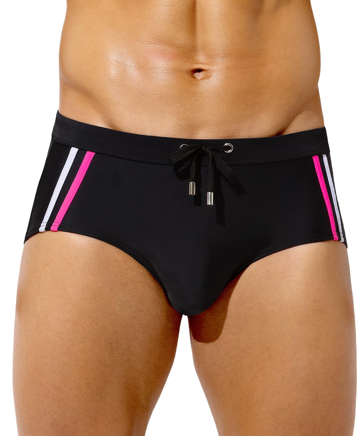 Casey Kevin Bañador Slip Hombre Natacion Cordón Ajustable Secado Rápido Swimwear Briefs Color-Block Surf