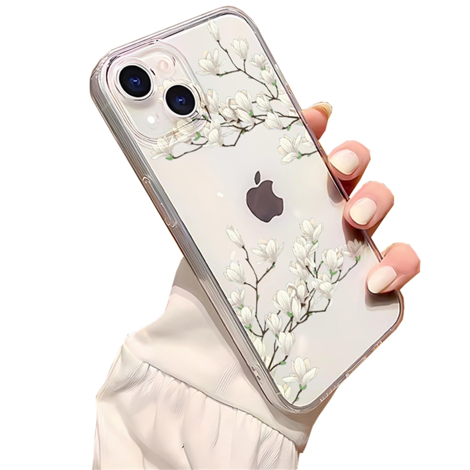 Einaily Hülle für iPhone 16 Pro Case Crystal Clear Handyhülle Mode Chic Muster Ultra Dünn TPU Silikon Blumen Bumper Stoßfest Kratzfest Schutzhülle für iPhone 16 Pro Slim Cover
