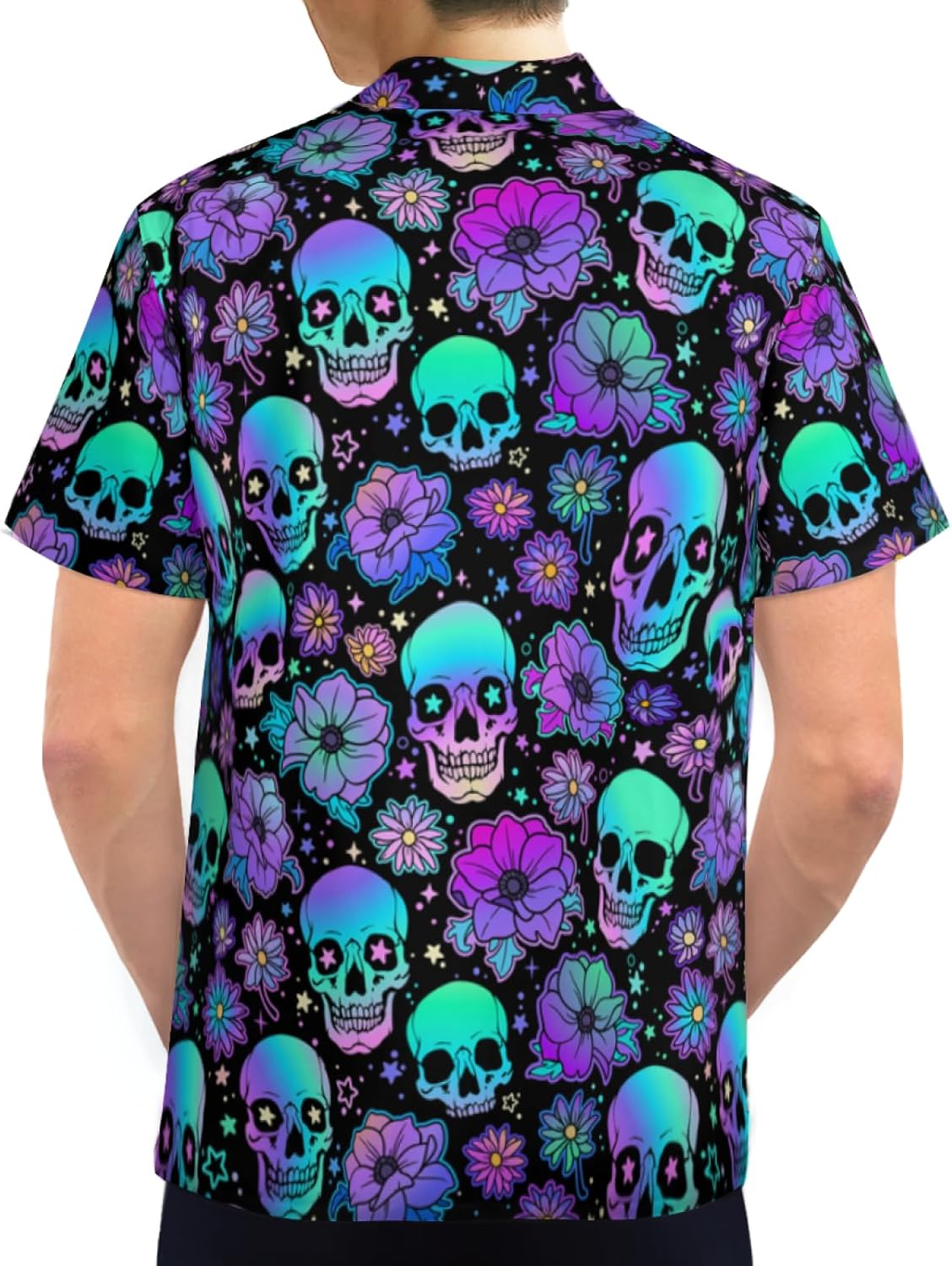 Mens Hawaiian Shirts Short Sleeve Button Up Beach Shirts - Image 3