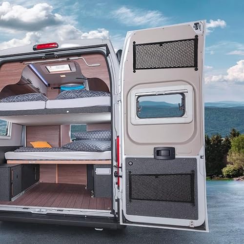 Miniatura 30 de Red de carga universal de malla para almacenamiento en el maletero del automóvil, red elástica de carga para automóvil, bolsillo organizador