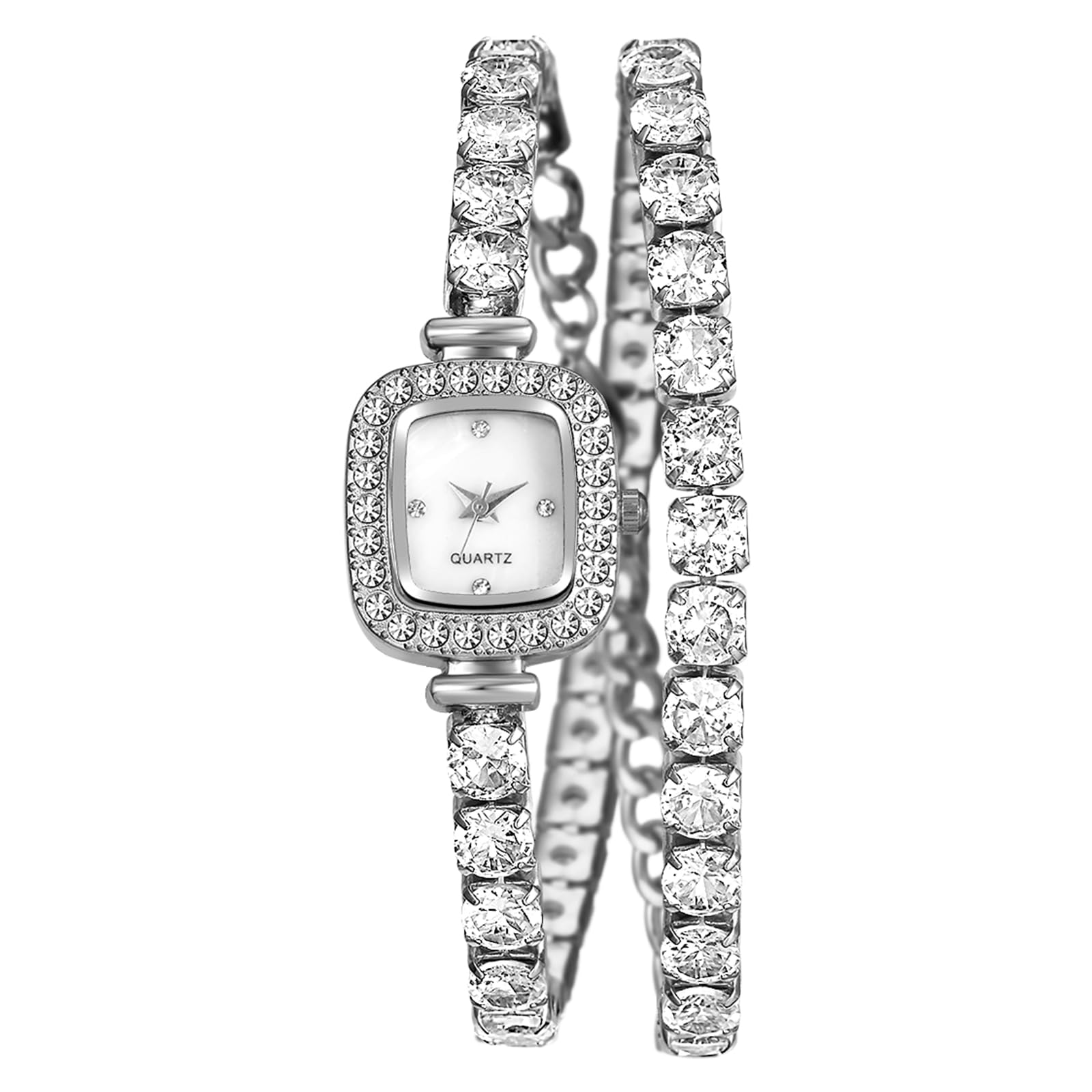 JewelryWe Uhren Damen Edelstahl Rechteckig: 30m wasserdichte