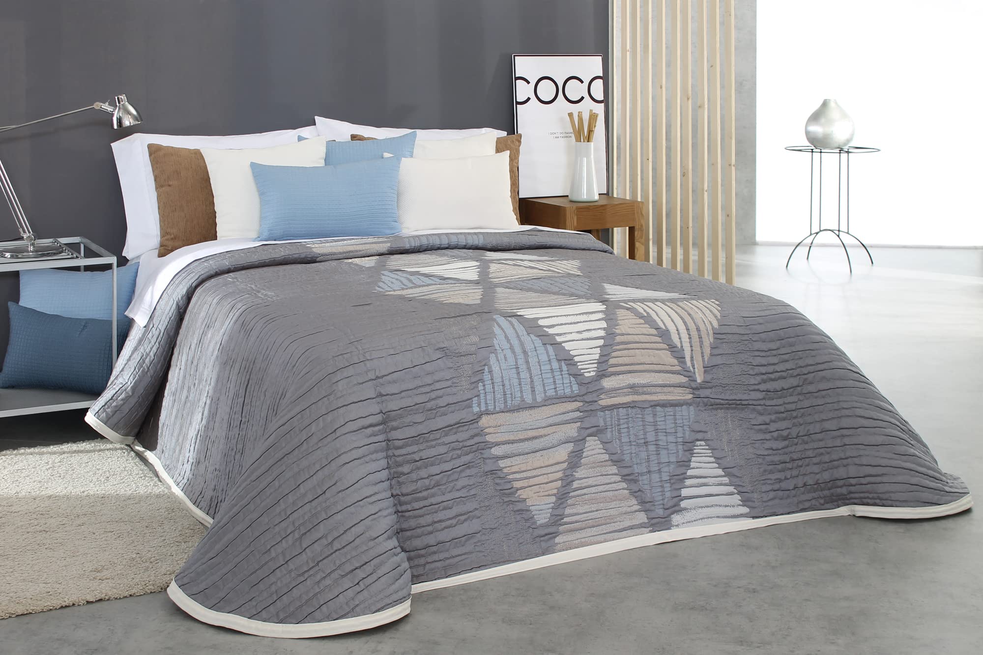 Reig Martí Colcha Reversible Azul Cama 150 cm Lynch
