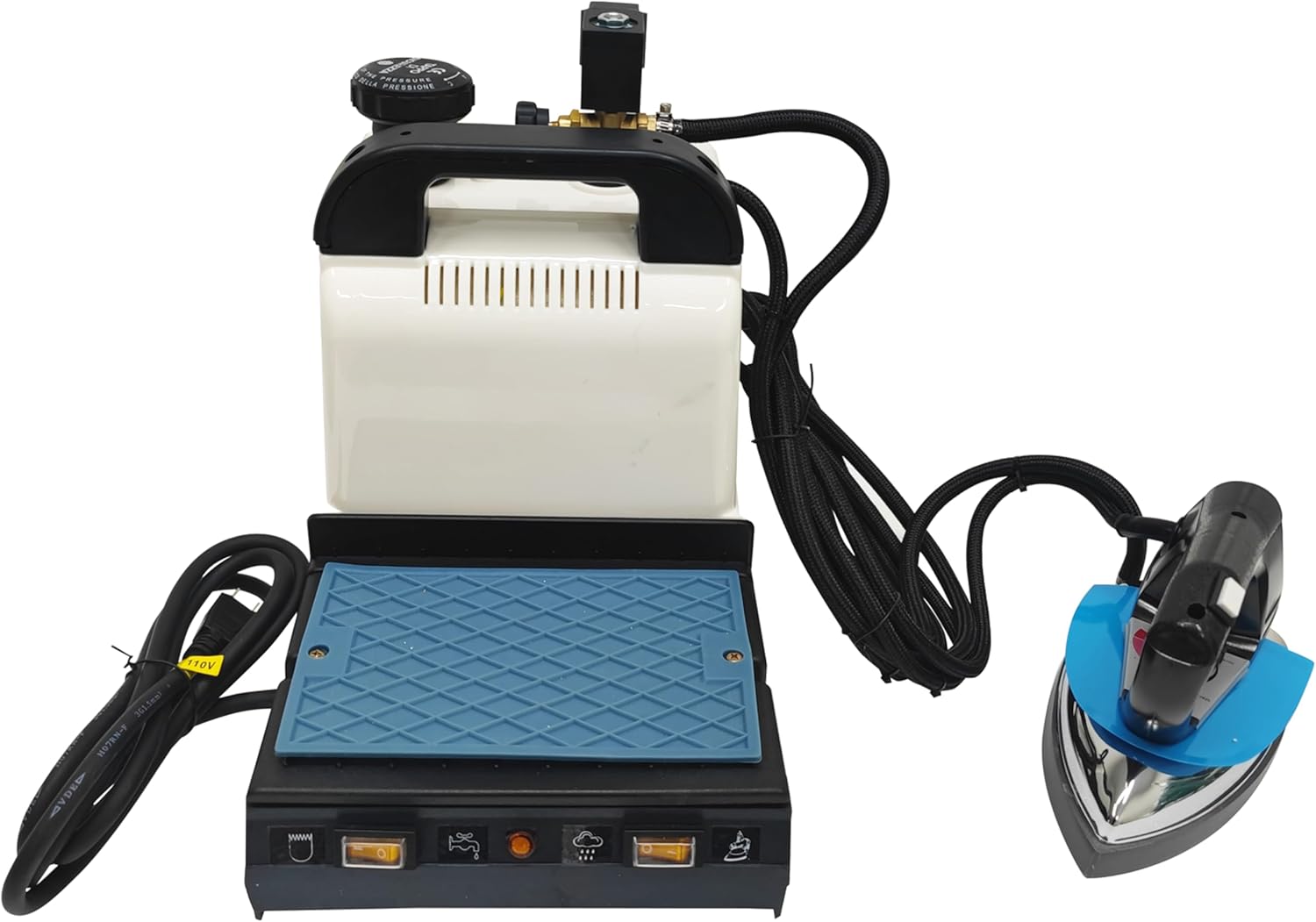 TECHTONGDA 2L Pressurized Steam Electric Iron with Boiler System, 1600W Boiler & 900W Garment Iron for Home, Clothing Store, Hotel