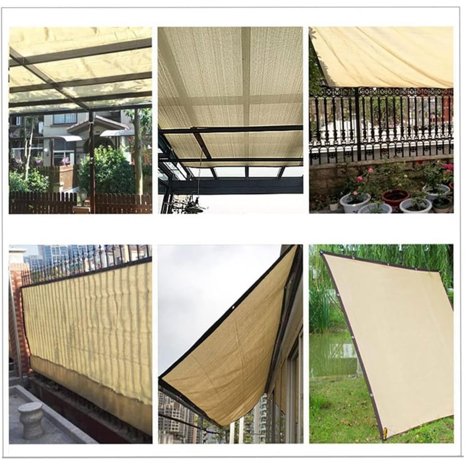 Siatka cieniująca do ogrodu, Tkanina cieniująca z przelotkami 90-procentowa osłona przeciwsłoneczna do szklarni ogrodowych Patio o wielu rozmiarach(2mx300cm(6.5ftx9.8ft))