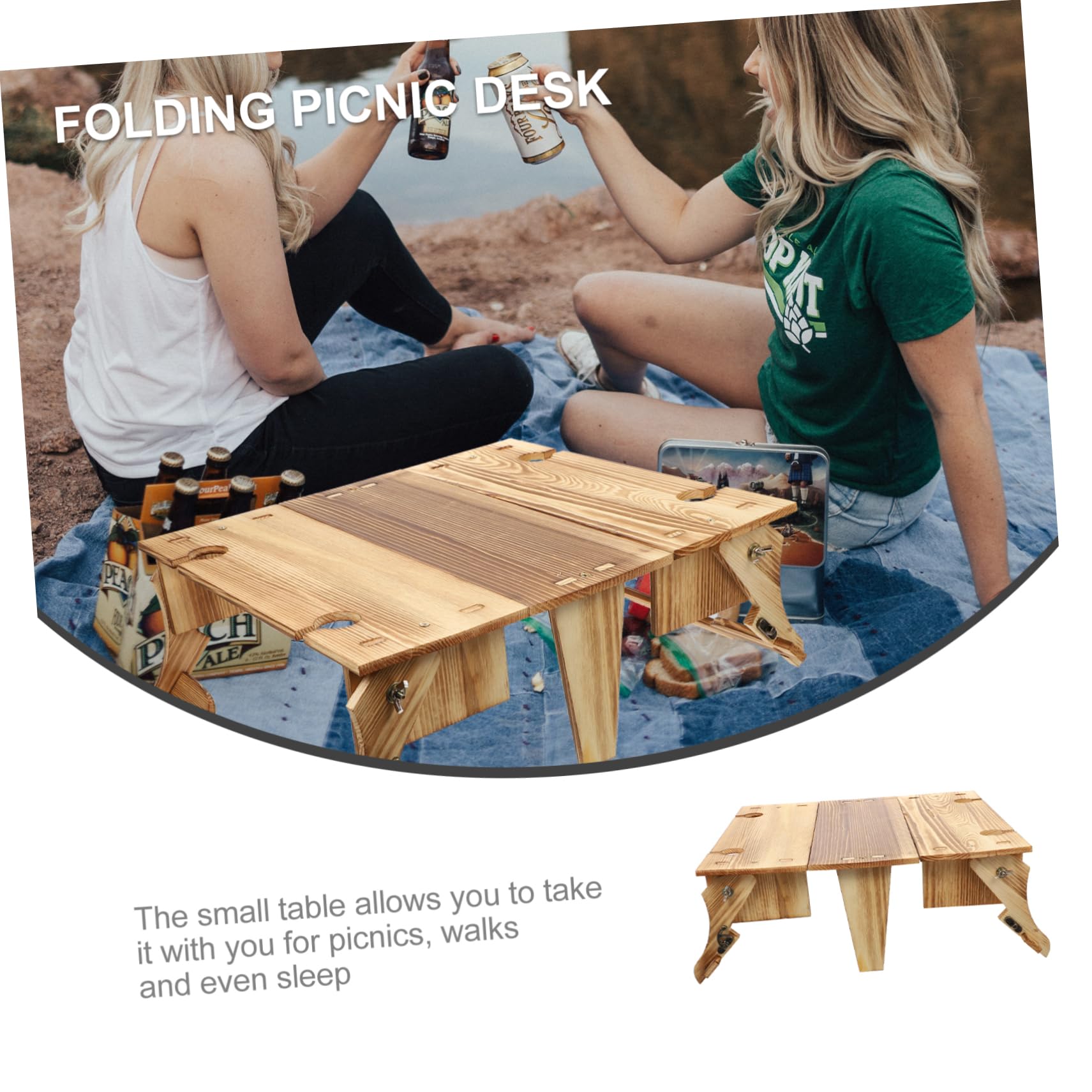 Holz-Aufbewahrungskorb, Klapptisch, Korb, Hochzeit, Blumenkorb, Holz, Outdoor, Campingtisch, Holz, Küchentisch, Outdoor-Tische, Picknicktisch, Campingausrüstung, Holz-Picknicktisch-Set/1019