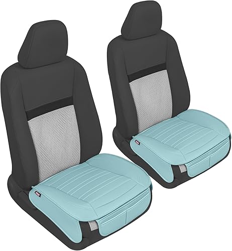 Miniatura 8 de Motor Trend Fundas de asiento para automóviles, camiones, SUV, paquete de 2 fundas de asiento de automóvil acolchadas de piel sintética color menta