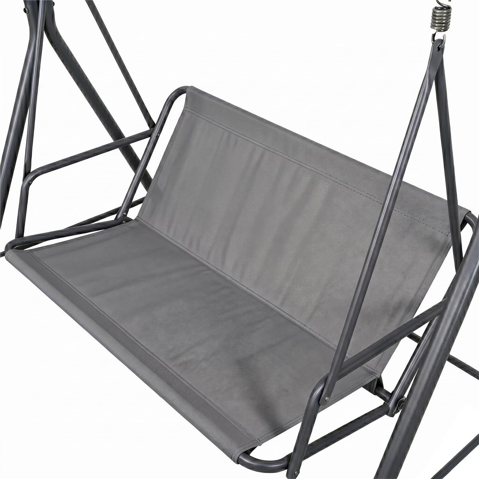 Coprisedile per Dondolo 2/3 Posti, Telo Ricambio Seduta Dondolo in Tessuto Oxford 600D, Copertura Impermeabile e Resistente UV per Altalena da Giardino Esterno,Grigio,158x(54+54) cm