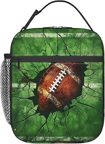 Vista 13 de Lonchera reutilizable de baloncesto para niños, mujeres, hombres y adultos, bolsa de almuerzo deportiva dinámica aislada, bolsa de poliéster