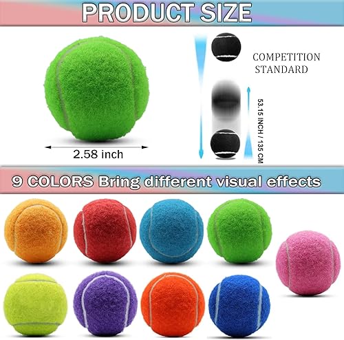 Vista 43 de Tennis Balls, 20 Pack Training Tennis Balls,High Elasticity Practice Tennis for Beginner, Exercise Playing Balls for Pet Dog Amarillo