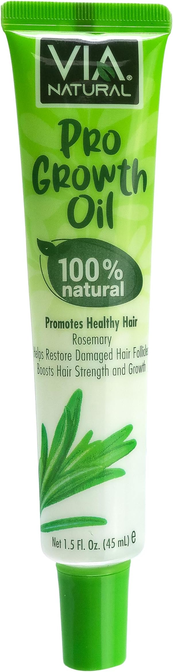 Via Natural 100% Natural Pro Growth Oil 1.5 Fl Oz (Pack of 1)