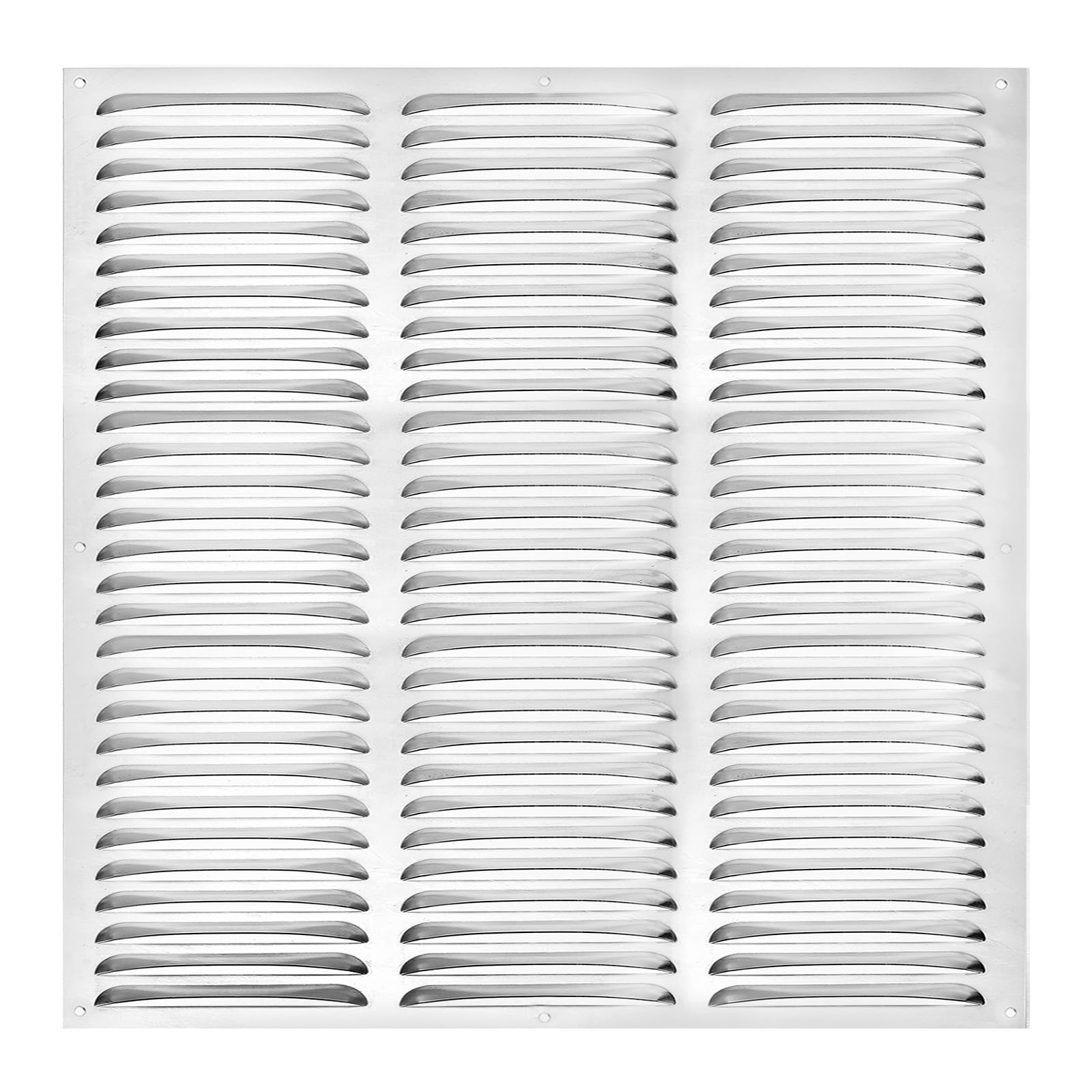 Grille de retour d'air 24x24 pouces PATIKIL en aluminium argenté avec vis