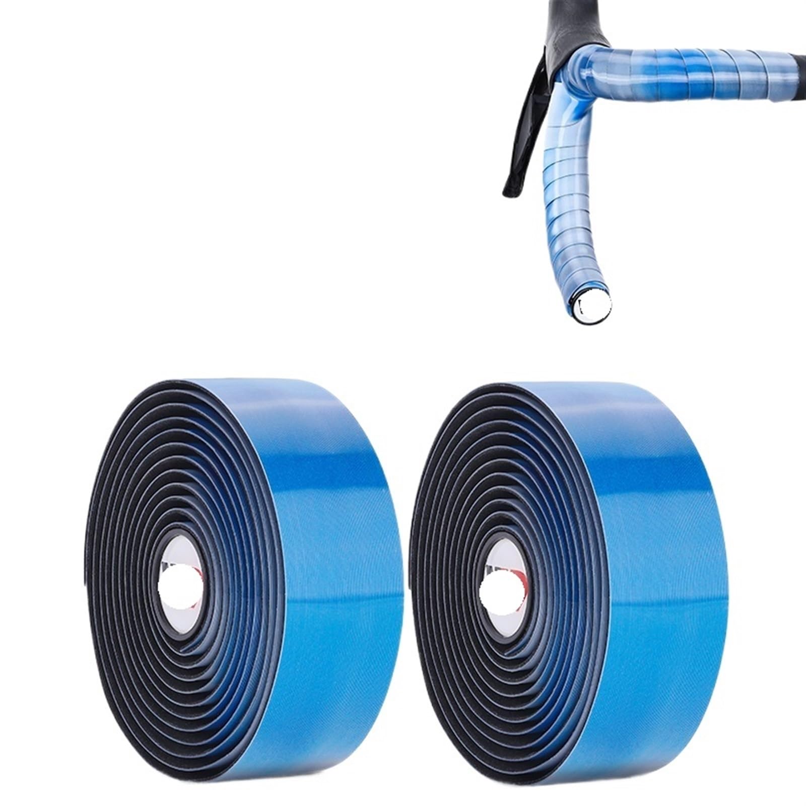 Nastro da Manubrio Nastro Manubrio da Ciclismo da 2150 mm, in Eva, Antiscivolo, for Bici da Strada, con Texture Spazzolata, Leggero, Accessori for Bici da Corsa(Light Blue)
