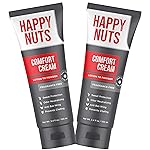 HAPPY NUTS Comfort Cream Deodorant For Men: Anti-Chafing Sweat Defense, Odor Control, Aluminum-Free Mens Deodorant & Hygiene Products for Men\'s Private Parts 3.4 oz.(2 Pack, Unscented)