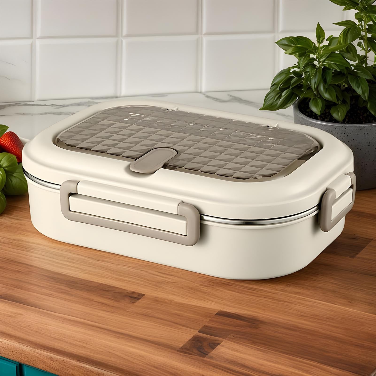 Contenitori Termici Per Pranzo | Contenitore per Alimenti Caldi | Ciotola Termica Antiodore Antigoccia Adatta Microonde In Acciaio Inox Divisoria Con Cucchiaio E Bacchette Per Spiaggia Escursionismo O