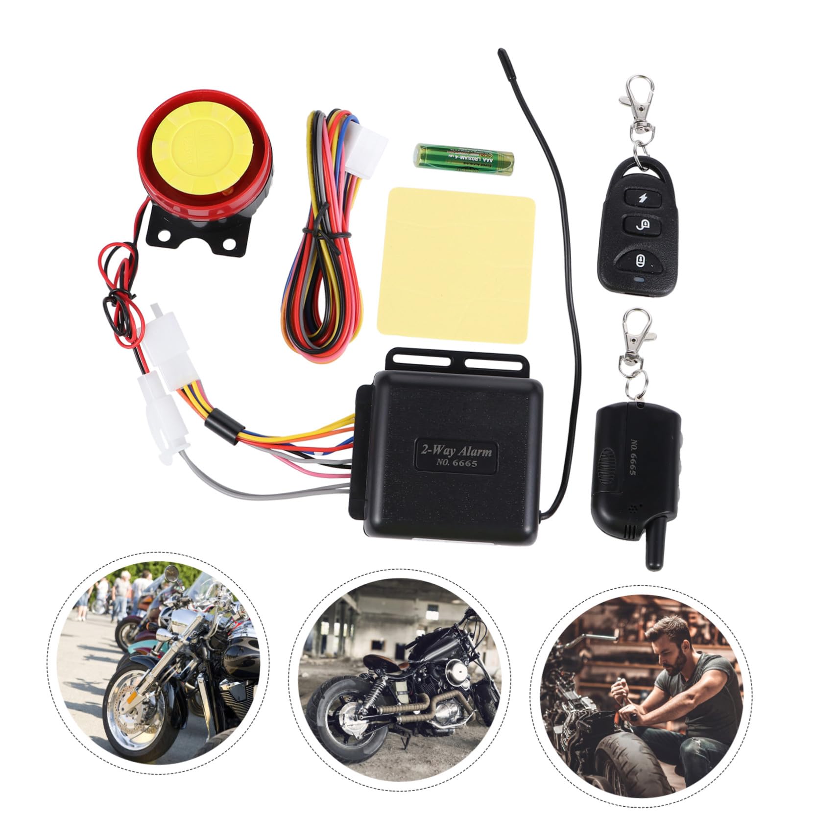 SOLUSTRE 1 Zestaw Anty-Device System Alarmowy Motocyklowy Urządzenie Bezpieczeństwa Motocyklowego System Alarmowy Motocyklowy Anty-Anty-Zasilanie Anty-System Bezpieczeństwa