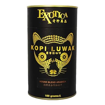 100% Wild Genuine The World Most Expensive Coffee Kopi Luwak Arabica House Blend Ground Gourmet Coffee 100g