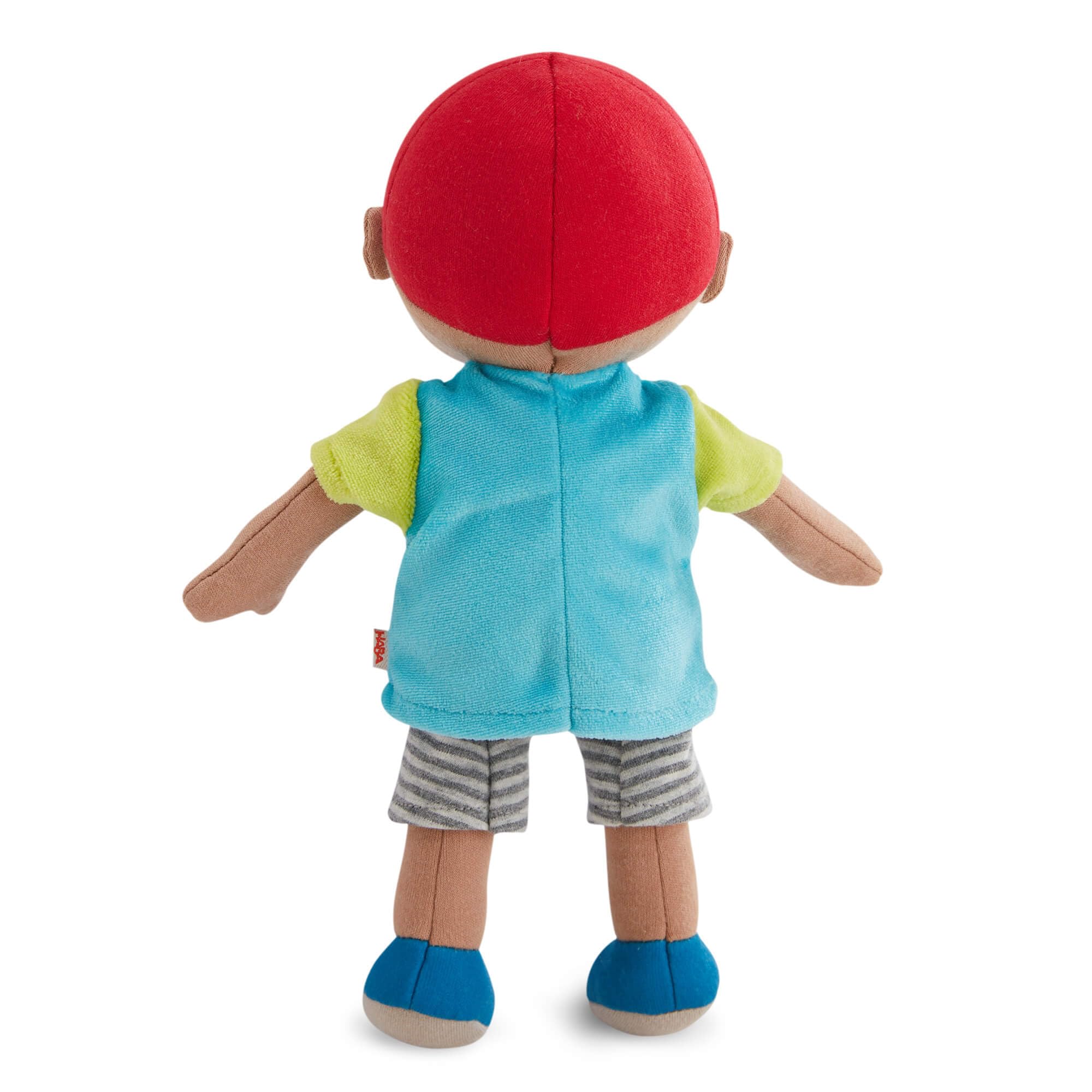 HABA Bambola di peluche Gabrie, in morbido tessuto, 25 cm, per neonati e bambini piccoli, senza velcro o cuciture fastidiose, ideale per i 6 mesi, perfetta per il periodo del bambino, 2011849001