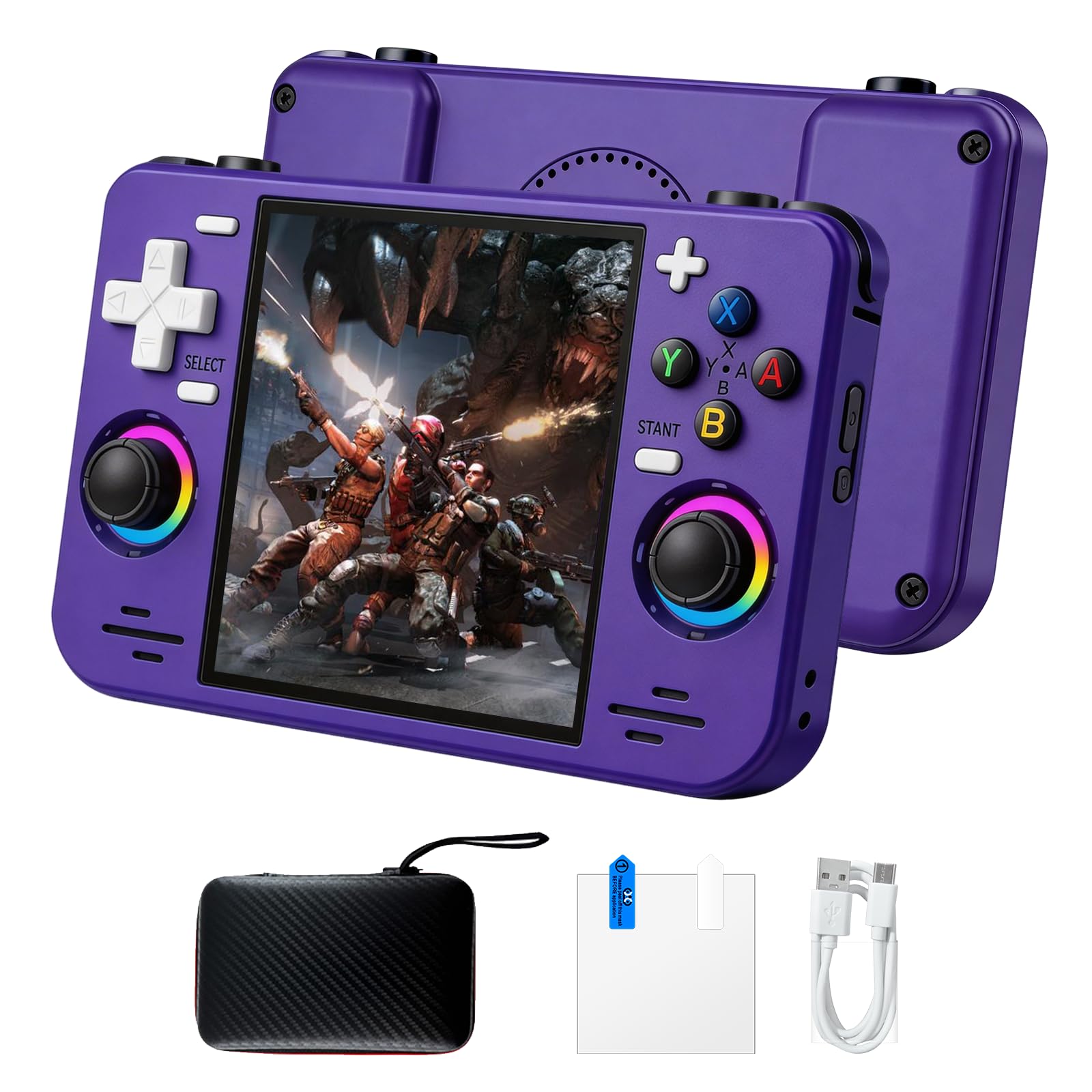 RF40H Retro Handheld Game Console, 4.0 Inch 720x720 IPS Screen, Built-in 18,000+ Classic Game, Portable Hand Held Open Source Linux System, 4000mAh