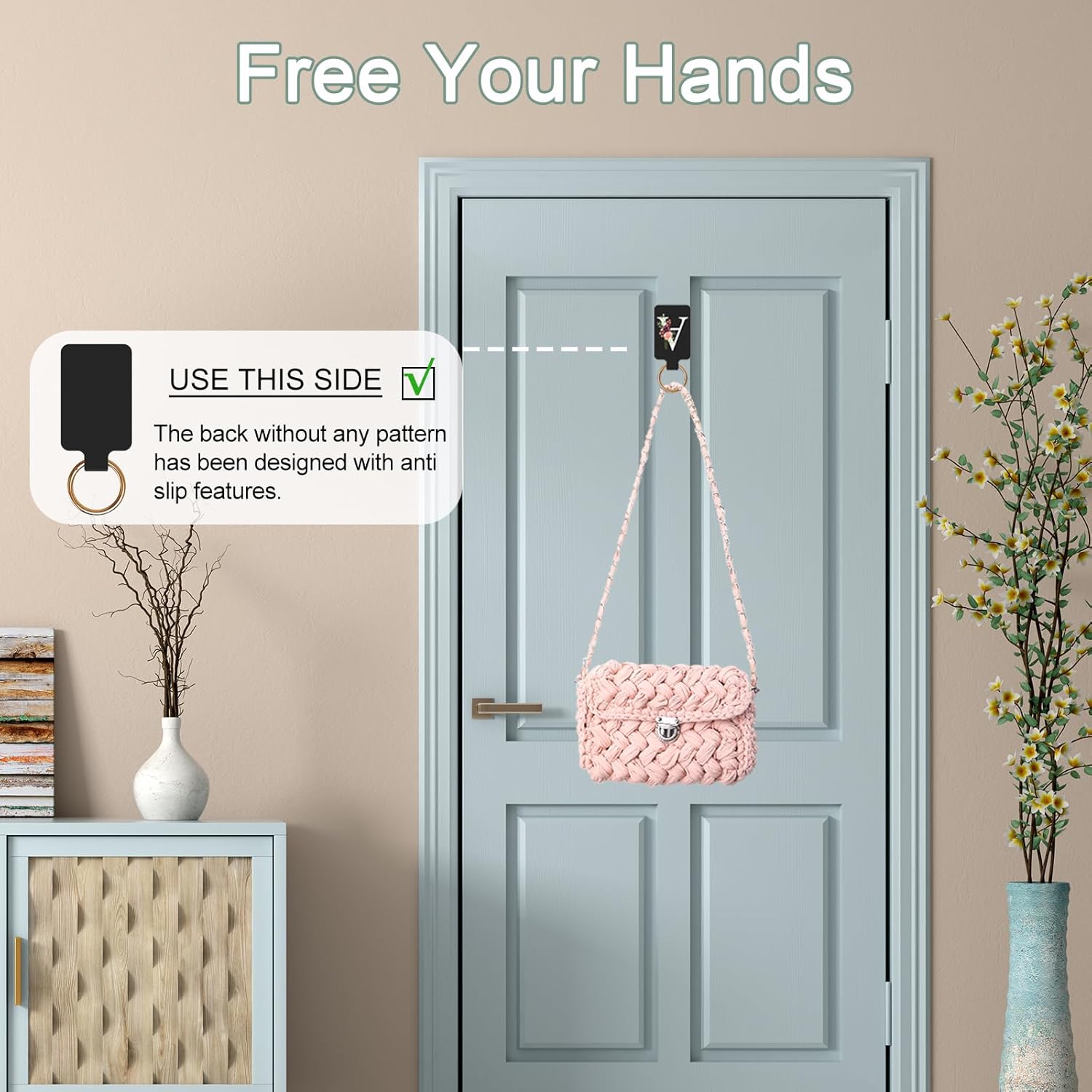 Magnetic Purse Holder with Strong Magnetism, Handbag Hanger for Table, Locker Room, Restroom, and More - Stylish Floral Purse Hook for Women Valentine's Day Gift - Image 7