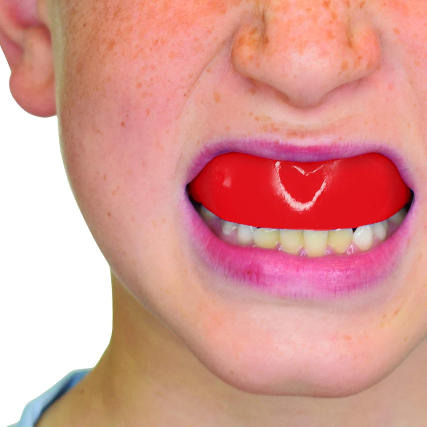 SAFEJAWZ Mouthguard Slim Fit, Adults and Junior Mouth Guard with Case for Boxing, Basketball, Lacrosse, Football, MMA, Martial Arts, Hockey and All Contact Sports (Red, Adult)
