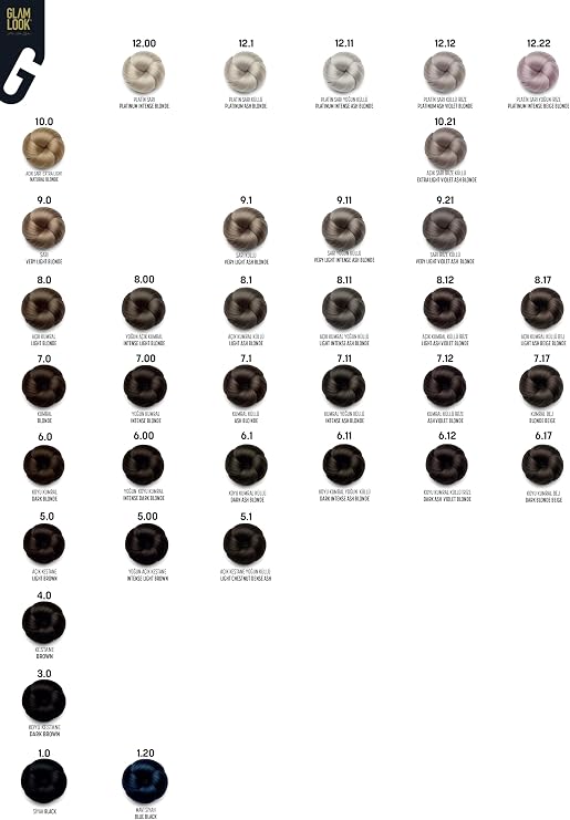 GLAMLOOK Kalıcı Saç Boyası | 7.77 Kumral Yoğun Kahve | 100 ml | Koruyucu, nemlendirici, besleyici yağlar, düşük amonyak seviyesi, profesyonel 79 renk