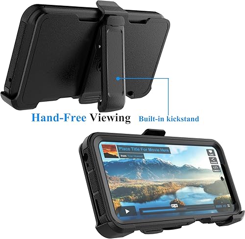Miniatura 3 de Njjex Funda resistente para Moto G 5G 2023, para Motorola G 5G 2023 con funda de clip para cinturón, protector de pantalla integrado resistente a