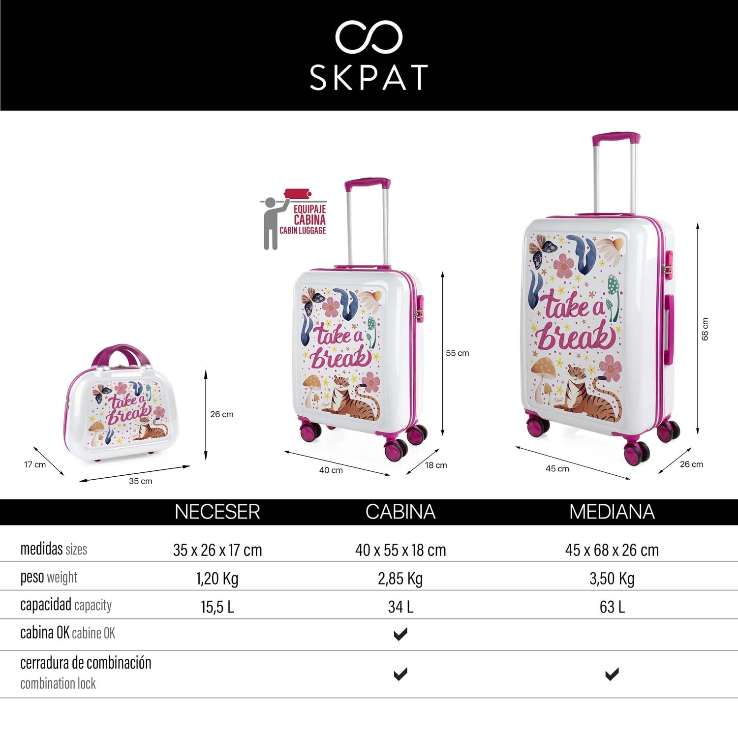 Kosmetikkoffer Hartschale Groß, Beautycase Damen, Trolley & Handgepäck Koff