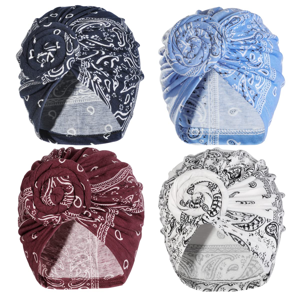 KYNARI Turban Head Wraps for Women, Pretied Stretch Bonnet Hair Wrap